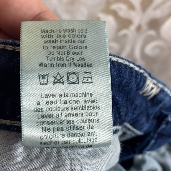 Big Star Liv Distressed Cropped Cuffed Capri Jeans Summer Whitewashed Vintage 25 - Picture 14 of 14